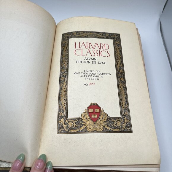 Harvard Classics 1909 Bacon Milton Browne Alumni Edition De Luxe Limited 1000 - Picture 8 of 14